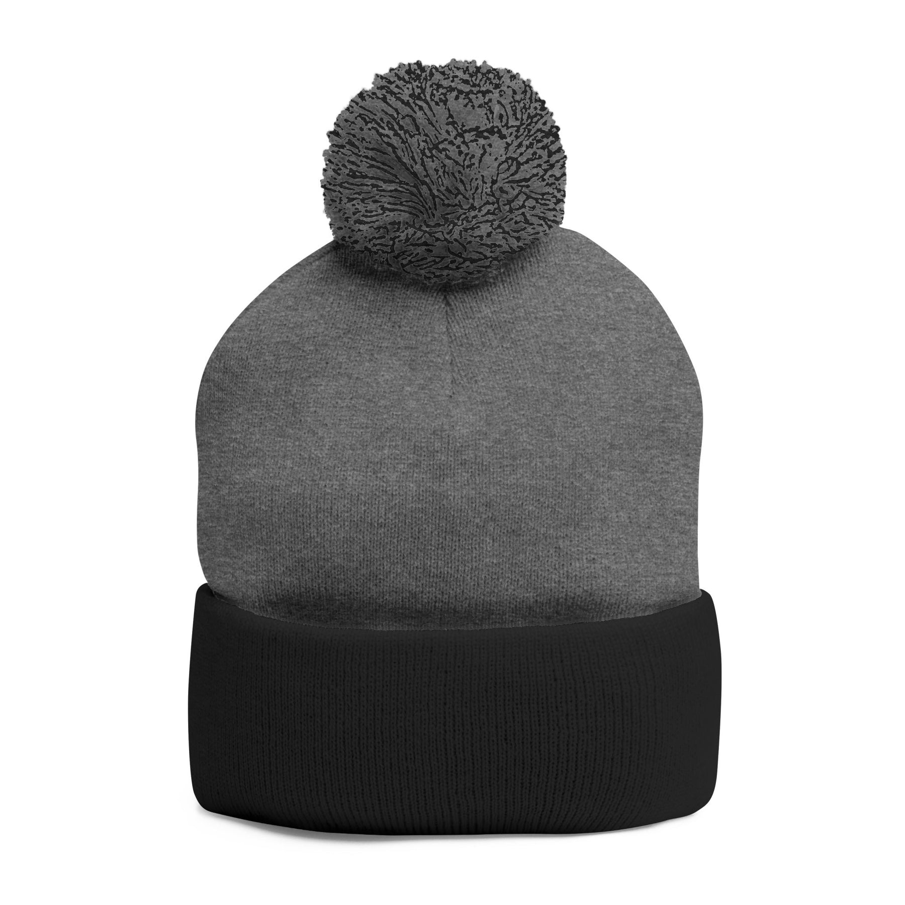 God's Girl Pom-Pom Beanie | Embroidered Knit Cap, Gray or Black