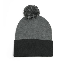 God's Girl Pom-Pom Beanie | Embroidered Knit Cap, Gray or Black