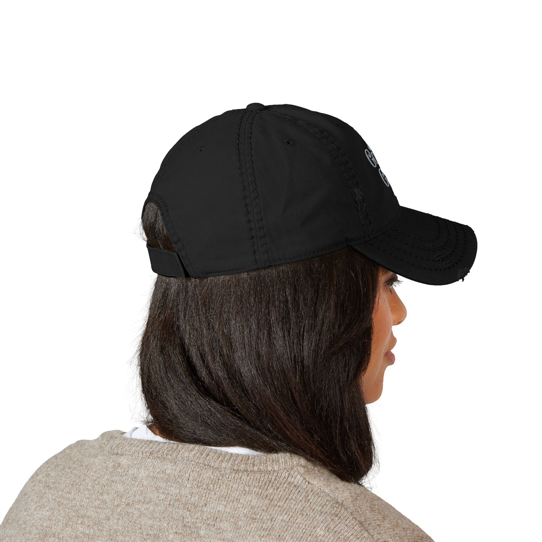 God's Girl Hat | Distressed Embroidered Cap