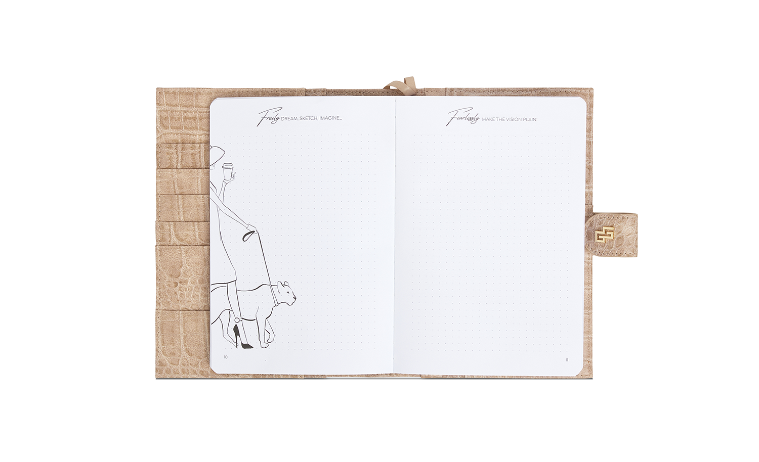 Beige Croco Planner and Purse Set - Chic Faith Bundle - Christian Daily Planner