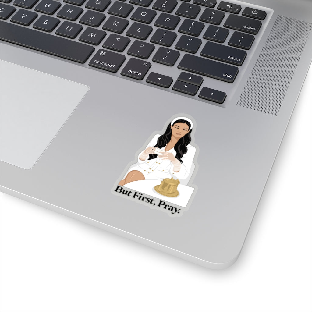 Inspirational Faith Stickers | But First, Pray.