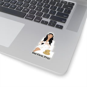 Inspirational Faith Stickers | But First, Pray.