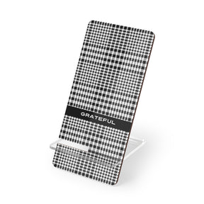 Houndstooth Plaid - Affirmation Card Display | Smartphone Stand