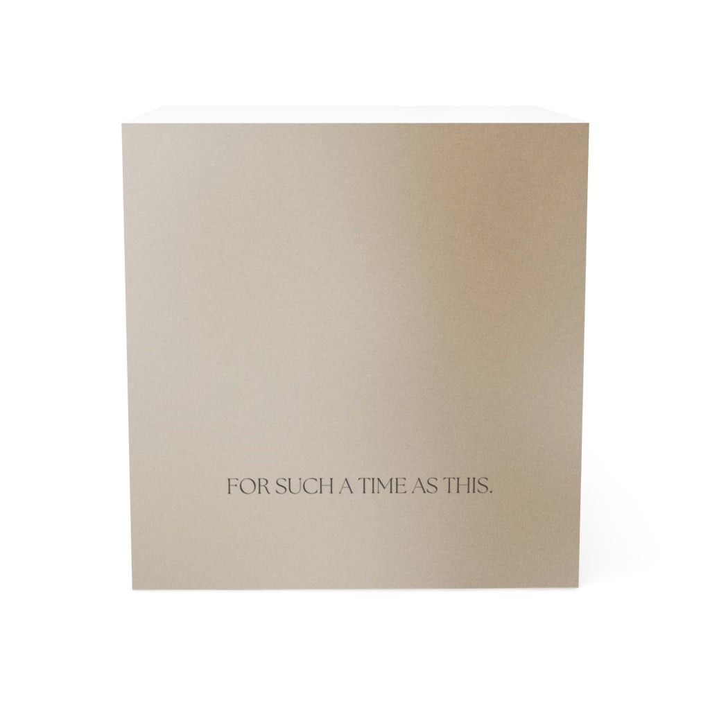 Esther's Essentials | Sticky Note Cube - Beige | Monochrome Mini Memo Pad