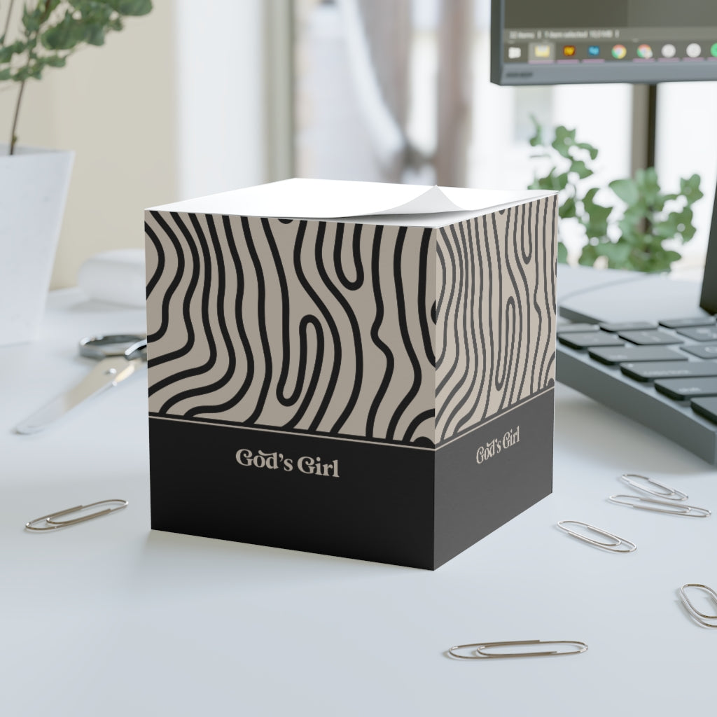 God's Girl Swirl - Sticky Note Cube