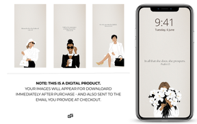 Chic Beige Christian Wallpaper with Bible Verse for Phone and Tablet