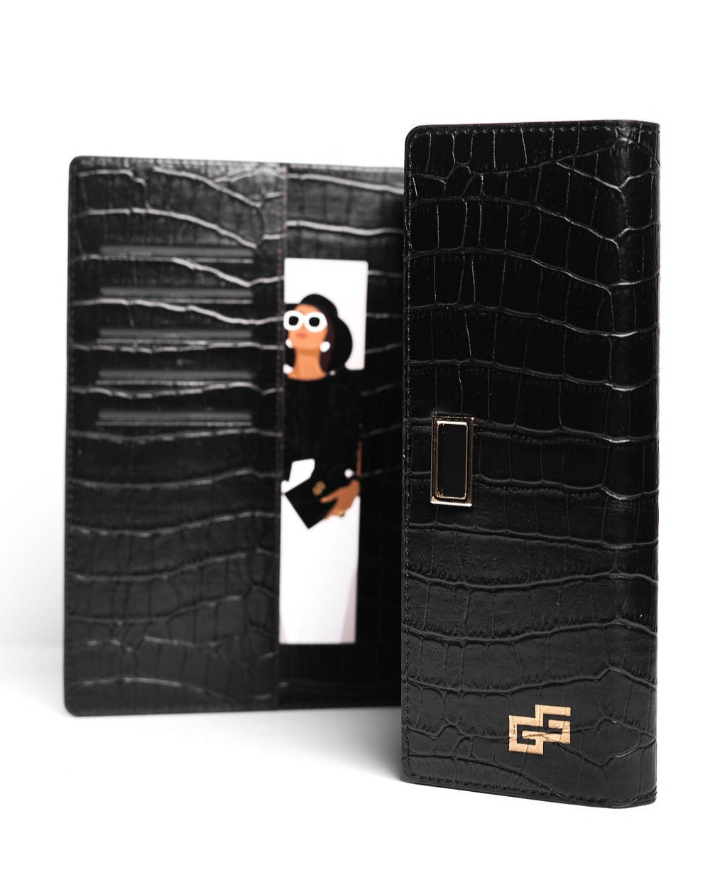 Elegant Black Journal with Vegan Leather Cover