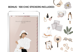 Esther's Essentials | Digital Daily Planner - Beige & Blush Bundle | Prayer-Led PDF for Goodnotes