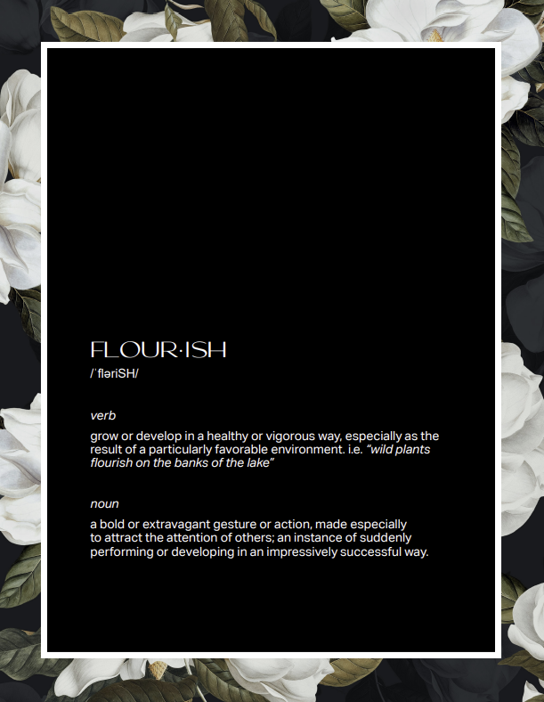 Flourish Vision Planner | Digital & Interactive PDF | New Year Reset