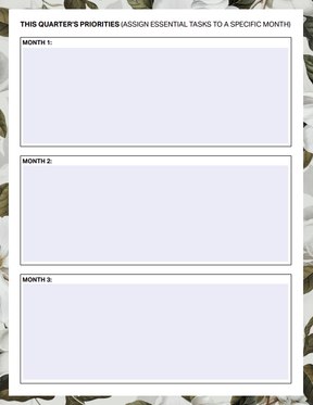 Flourish Vision Planner | Digital & Interactive PDF | New Year Reset