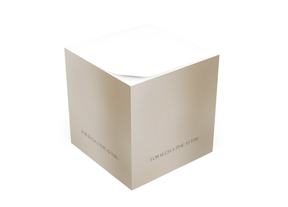 Esther's Essentials | Sticky Note Cube - Beige | Monochrome Mini Memo Pad
