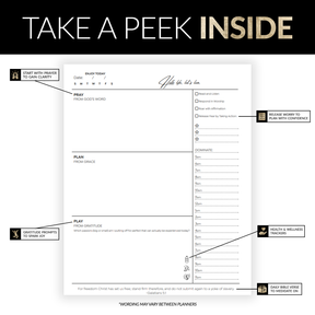 Prayer Led Daily Planner - Christian Faith Planner