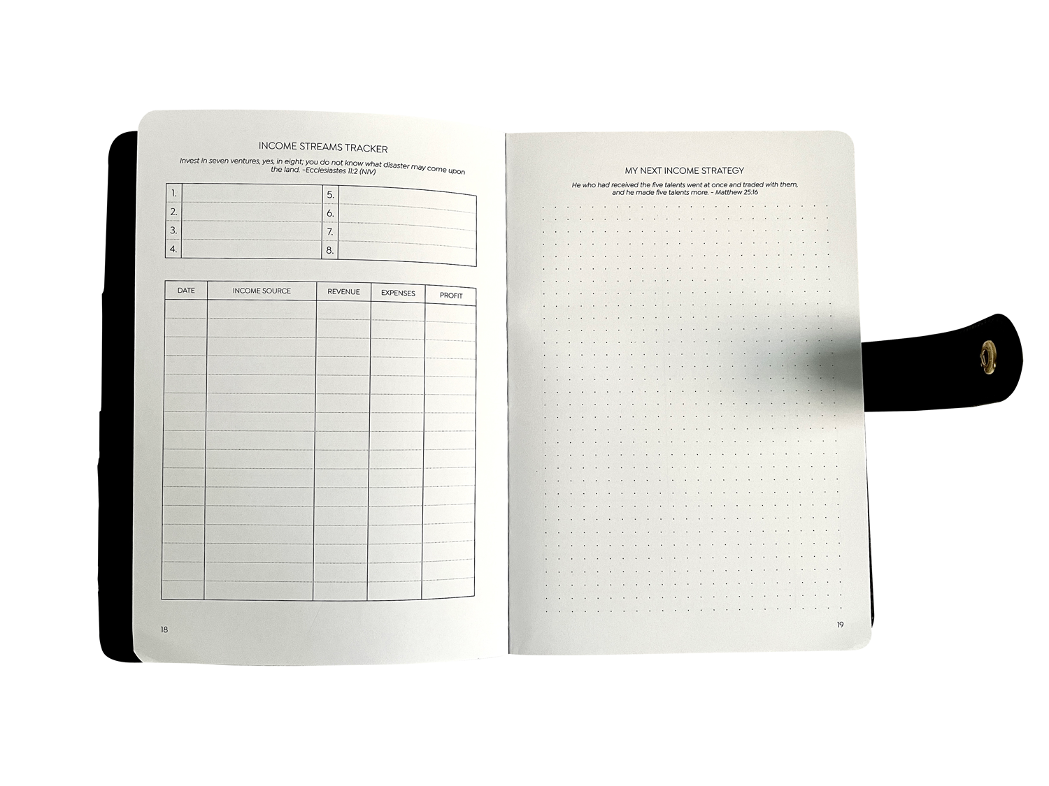 Black Croco Prayer & Gratitude Journal  -Faith Gift Set - Christian Daily Planner Income